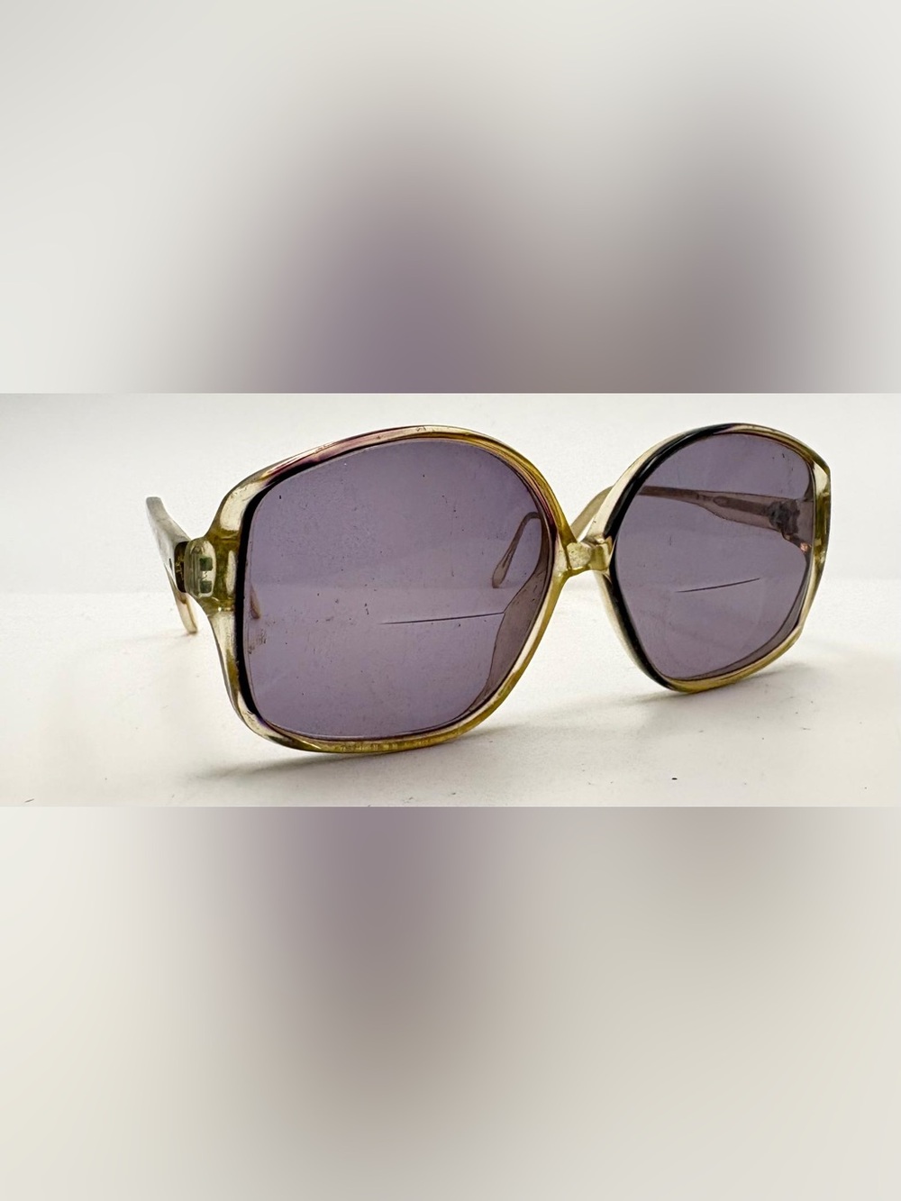 Vintage Ora Eva Black Translucent Oval Sunglasses Frames Only